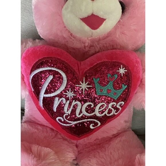 Sweetheart Teddy Bear 2022 Pink Valentines Day Plush Stuffed Animal 18” Princess - Picture 2 of 9